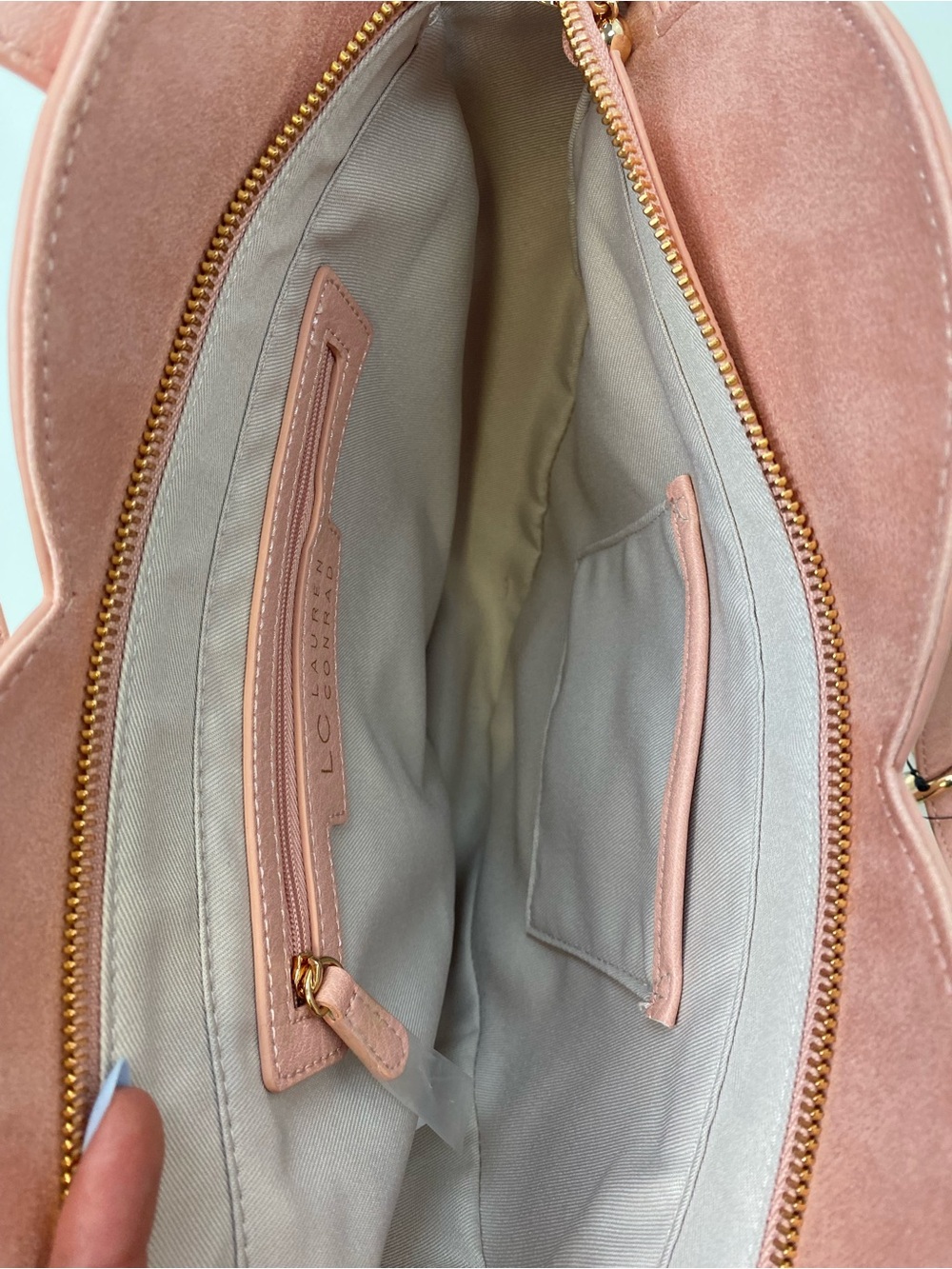 LC Lauren Conrad Pink Heart-Shaped Shoulder Bag with Heart Charm - Picture 4 of 7